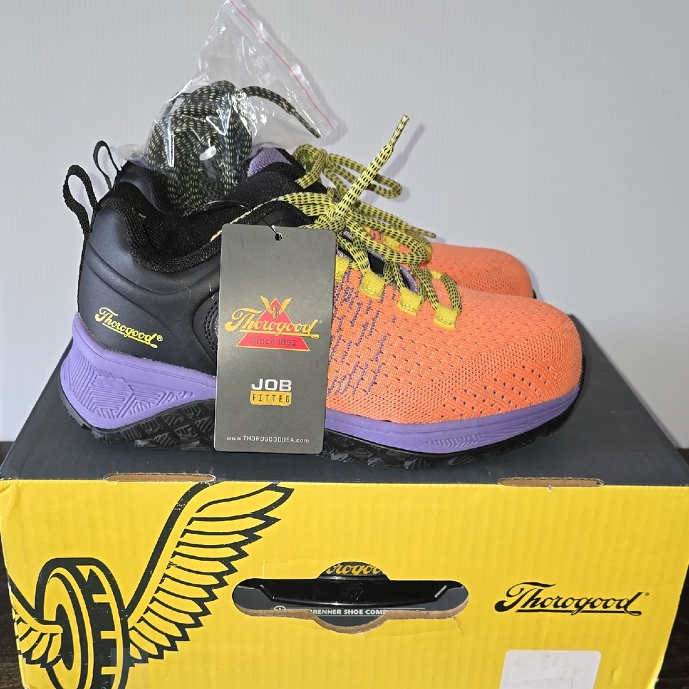 Thorogood WomensOrange and Purple Athletic Shoes Mid Sneaker